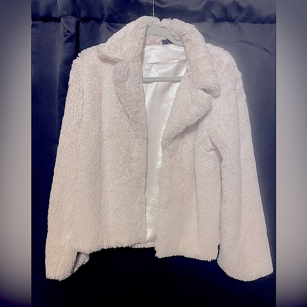 White Faux Fur Jacket
